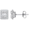 18ct WG Rectangular Studs Set with 0.50ctw Diamonds