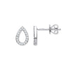 9k Yellow Gold Diamond Earrings - 9ct White Gold Teardrop 0.15ctw Diamond Studs - by Hearts Forever Jewellers