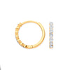 9k Yellow Gold Diamond Earrings - 9ct Yellow Gold Round 0.10ctw Diamond Hoops - by Hearts Forever Jewellers