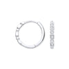 9k Yellow Gold Diamond Earrings - 9ct White Gold Round 0.10ctw Diamond Hoops - by Hearts Forever Jewellers