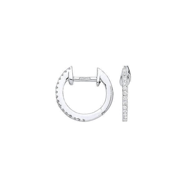 9k Yellow Gold Diamond Ring - 9ct White Gold 0.10ct Diamond Earrings - by Hearts Forever Jewellers