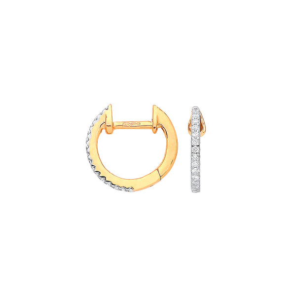 9k Yellow Gold Diamond Ring - 9ct Yellow Gold 0.10ct Diamond Earrings - by Hearts Forever Jewellers