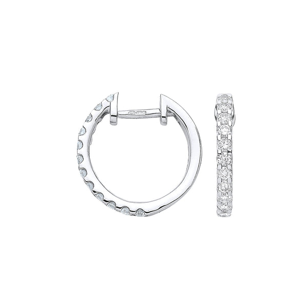 9k Yellow Gold Diamond Ring - 9ct White Gold 0.52ct Diamond Earrings - by Hearts Forever Jewellers