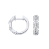 9k Yellow Gold Jewellery - 9ct White Gold 0.25ct Curb Huggies - by Hearts Forever Jewellers