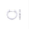9k Yellow Gold Jewellery - 9ct White Gold 0.08ct Rubover Huggies - by Hearts Forever Jewellers