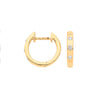 9k Yellow Gold Jewellery - 9ct Yellow Gold 0.08ct Rubover Huggies - by Hearts Forever Jewellers