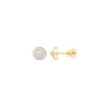 18k Yellow Gold Diamond Earrings - 18ct Yellow Gold Halo 0.24ctw Diamond Studs - by Hearts Forever Jewellers