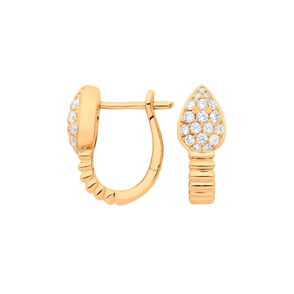9k Yellow Gold Ring - 9ct Yellow Gold Serpent Fancy Earrings 0.50ctw - by Hearts Forever Jewellers