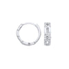 9k Yellow Gold Diamond Ring - 9ct White Gold 0.12ctw Diamond Huggie Earrings - by Hearts Forever Jewellers
