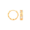 9k Yellow Gold Diamond Ring - 9ct Yellow Gold 0.12ctw Diamond Huggie Earrings - by Hearts Forever Jewellers