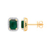 18k Yellow Gold Diamond, Emerald Ring - 18k Yellow Gold 0.16ctw Diamond & 2.08ctw Emerald Earrings - by Hearts Forever Jewellers