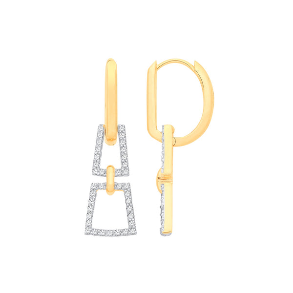 9k Yellow Gold Ring - 9ct Yellow Gold 0.33ctw Earrings - by Hearts Forever Jewellers