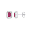 18k Yellow Gold Diamond, Ruby Ring - 18ct White Gold 0.20ctw Diamond & 1.30ctw Ruby Earrings - by Hearts Forever Jewellers