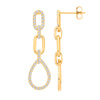 9k Yellow Gold Ring - 9ct Yellow Gold 0.75ctw Drop Earrings - by Hearts Forever Jewellers