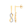 9k Yellow Gold Ring - 9ct Yellow Gold 0.25ctw Infinity Drop Earrings - by Hearts Forever Jewellers