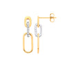 9k Yellow Gold Ring - 9ct Yellow Gold 0.16ctw Drop Earrings - by Hearts Forever Jewellers