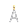 9k Yellow Gold Diamond Jewellery - 9ct Yellow Gold 0.05ct Diamond A Initial - by Hearts Forever Jewellers