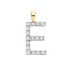 9k Yellow Gold Diamond Jewellery - 9ct Yellow Gold 0.05ct Diamond E Initial - by Hearts Forever Jewellers