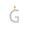9k Yellow Gold Diamond Jewellery - 9ct Yellow Gold 0.05ct Diamond G Initial - by Hearts Forever Jewellers