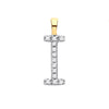 9k Yellow Gold Diamond Jewellery - 9ct Yellow Gold 0.05ct Diamond I Initial - by Hearts Forever Jewellers