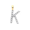 9k Yellow Gold Diamond Jewellery - 9ct Yellow Gold 0.05ct Diamond K Initial - by Hearts Forever Jewellers