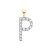 9k Yellow Gold Diamond Jewellery - 9ct Yellow Gold 0.05ct Diamond P Initial - by Hearts Forever Jewellers