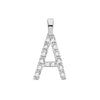 9k Yellow Gold Diamond Jewellery - 9ct White Gold 0.05ct Diamond A Initial - by Hearts Forever Jewellers