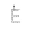 9k Yellow Gold Diamond Jewellery - 9ct White Gold 0.06ct Diamond E Initial - by Hearts Forever Jewellers