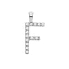 9k Yellow Gold Diamond Jewellery - 9ct White Gold 0.05ct Diamond F Initial - by Hearts Forever Jewellers
