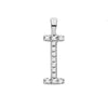 9k Yellow Gold Diamond Jewellery - 9ct White Gold 0.05ct Diamond I Initial - by Hearts Forever Jewellers
