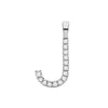 9k Yellow Gold Diamond Jewellery - 9ct White Gold 0.05ct Diamond J Initial - by Hearts Forever Jewellers