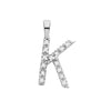 9k Yellow Gold Diamond Jewellery - 9ct White Gold 0.05ct Diamond K Initial - by Hearts Forever Jewellers