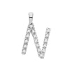 9k Yellow Gold Diamond Jewellery - 9ct White Gold 0.05ct Diamond N Initial - by Hearts Forever Jewellers