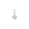 18k Yellow Gold Diamond Necklace - 18ct White Gold 0.35ct Claw Set Diamond Solitaire Pendant - by Hearts Forever Jewellers