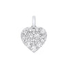 18k Yellow Gold Diamond Necklace - 18ct White Gold 1.00ctw Brilliant Cut Diamond Grain Set Heart Pendant - by Hearts Forever Jewellers