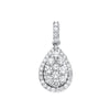 18k Yellow Gold Necklace - 18ct White Gold 1.62ct Pear Shaped Drop Pendant - by Hearts Forever Jewellers