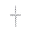 9k Yellow Gold Diamond Jewellery - 9ct White Gold 0.27ct Diamond Cross - by Hearts Forever Jewellers