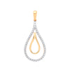 9k Yellow Gold Necklace - 9ct Yellow Gold 0.13ct Drop Pendant - by Hearts Forever Jewellers