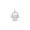 9k Yellow Gold Diamond Necklace - 9ct White Gold 0.22ct diamonds Hamsa Pendant - by Hearts Forever Jewellers