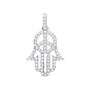 9k Yellow Gold Diamond Necklace - 9ct White Gold 0.48ct Diamond Hamsa Pendant - by Hearts Forever Jewellers