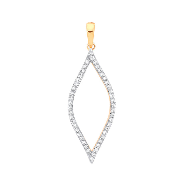9k Yellow Gold Diamond Necklace - 9ct Yellow Gold 0.17ct Diamond Pendant - by Hearts Forever Jewellers