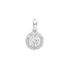 18k Yellow Gold Diamond Necklace - 18ct White Gold Halo 0.20ctw Diamond Pendant - by Hearts Forever Jewellers