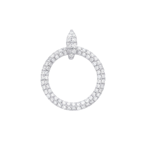 9k Yellow Gold Diamond Necklace - 9ct White Gold 0.60ct Circle of Life Diamond Pendant - by Hearts Forever Jewellers
