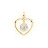 9k Yellow Gold Necklace - 9ct Yellow gold 0.30ct Heard shape drop pendant - by Hearts Forever Jewellers