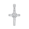 18k Yellow Gold Diamond Jewellery - 18ct White Gold 2.00ct Diamond Cross - by Hearts Forever Jewellers