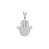18k Yellow Gold Diamond Necklace - 9ct White Gold 0.18ct diamonds Hamsa Pendant - by Hearts Forever Jewellers