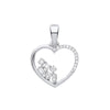 9k Yellow Gold Diamond Necklace - 9ct White Gold 0.10ct Diamond Heart pendant - by Hearts Forever Jewellers