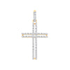 9k Yellow Gold Necklace - 9ct Yellow Gold 0.42ctw Cross Pendant - by Hearts Forever Jewellers