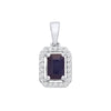 18k Yellow Gold Diamond, Sapphire Necklace - 18ct White Gold 0.10ctw Diamond & 0.65ctw Sapphire Pendant - by Hearts Forever Jewellers