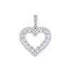 9k Yellow Gold Necklace - 9ct White Gold 0.50ctw Heart Pendant - by Hearts Forever Jewellers